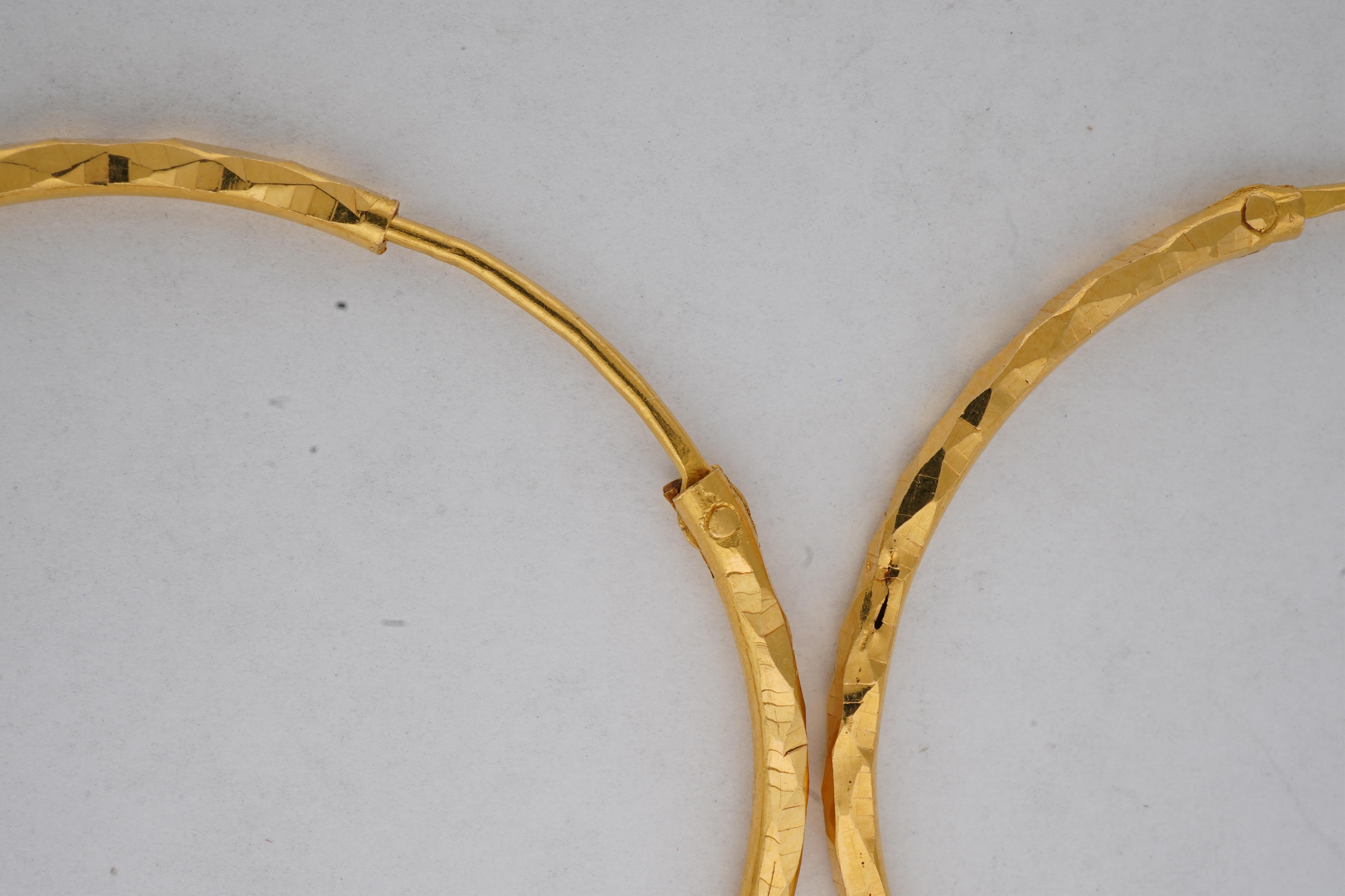 A pair of 22ct gold hoop earrings
